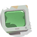 Damaged CRT Monitor
